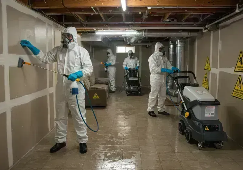 Basement Moisture Removal and Structural Drying process in Lochbuie, CO